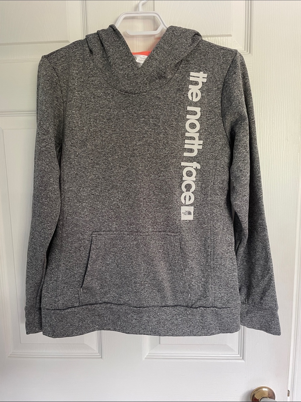 The North Face Women’s Gray Vertical Logo Crewneck Hoodie